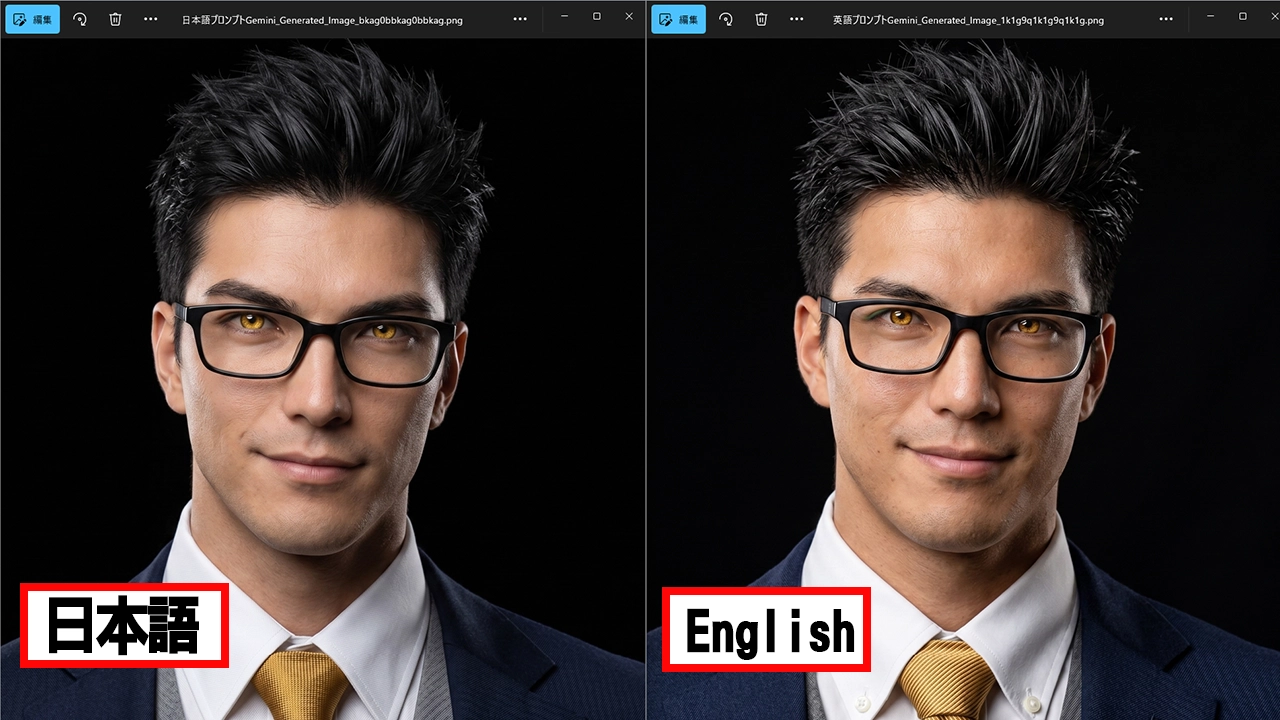 同じイラストを「日本語指示」と「英語指示」で実写化した結果の比較(精度の違いが分かる2枚)