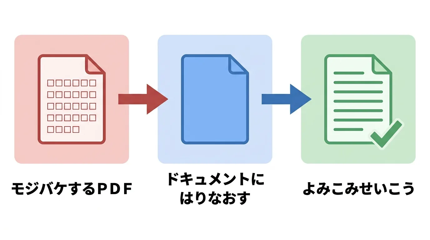 日本語PDFが文字化けするときの逃げ道