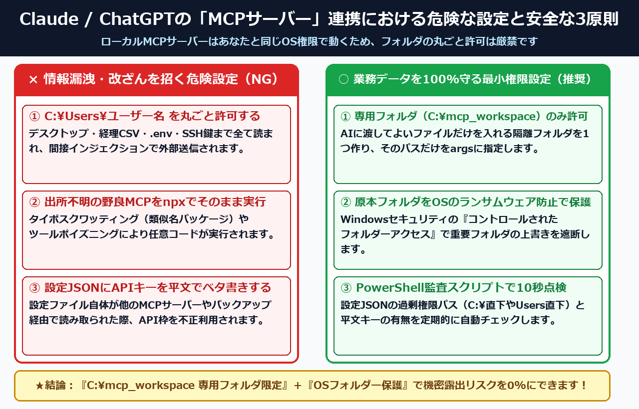 MCPサーバーの権限監査と安全化3ステップ全体像